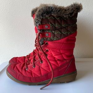 Columbia quilted snow boots with fur detail